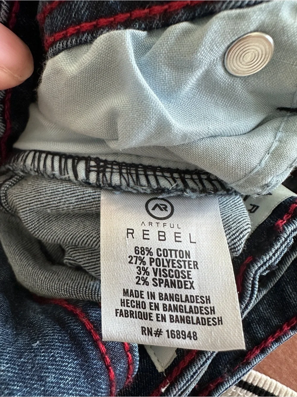 Artful Rebel Men's Blue Denim Stretch Slim Fit Medium Wash 5-Pocket Mid Rise